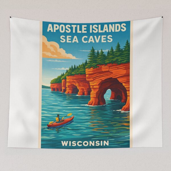 Item preview, Apostle Islands Sea Caves Wisconsin – Lake Superior near Bayfield Peninsula designed and sold by Places On Earth.