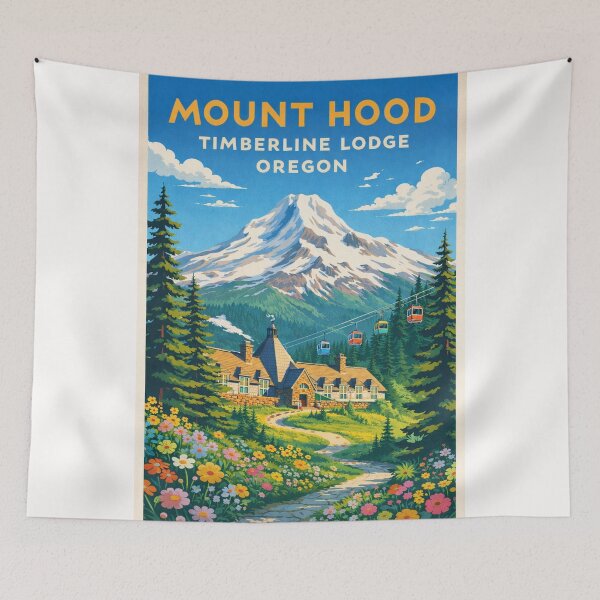 Item preview, Mount Hood Timberline Lodge Oregon – Mount Hood National Forest and Cascade Range designed and sold by Places On Earth.