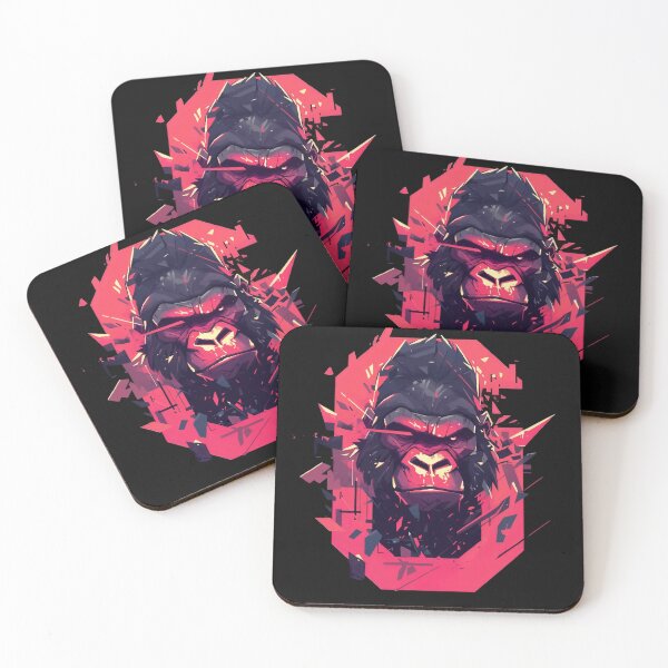 Item preview, Neon Rage Gorilla – Cyberpunk Primal Power designed and sold by V--I--R.