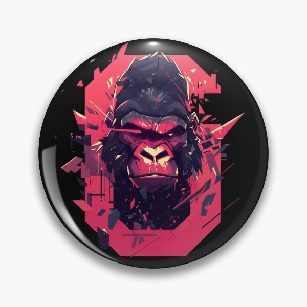 Item preview, Neon Rage Gorilla – Cyberpunk Primal Power designed and sold by V--I--R.