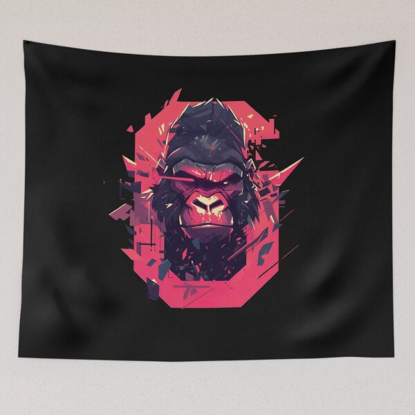 Item preview, Neon Rage Gorilla – Cyberpunk Primal Power designed and sold by V--I--R.