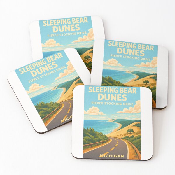 Item preview, Sleeping Bear Dunes Michigan – Pierce Stocking Drive and Lake Michigan Shore designed and sold by Places On Earth.