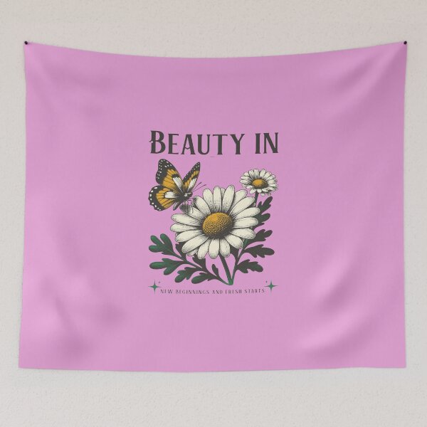 Item preview, Beauty in New Beginnings - Butterfly & Daisy Vintage Aesthetic designed and sold by GunnuDesigns.