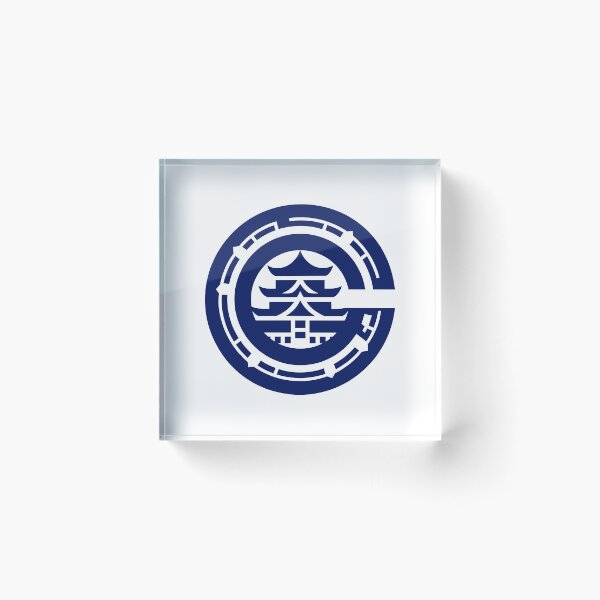 Item preview, Letter C Monogram - Castle Samurai Crest (Navy Blue) designed and sold by ZenCircle.