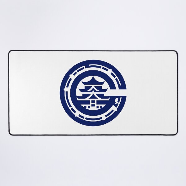 Item preview, Letter C Monogram - Castle Samurai Crest (Navy Blue) designed and sold by ZenCircle.