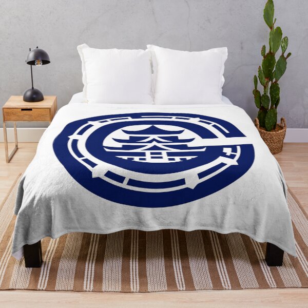 Item preview, Letter C Monogram - Castle Samurai Crest (Navy Blue) designed and sold by ZenCircle.