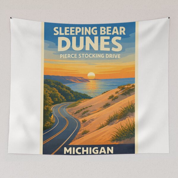 Item preview, Sleeping Bear Dunes Michigan – Pierce Stocking Drive along Lake Michigan designed and sold by Places On Earth.