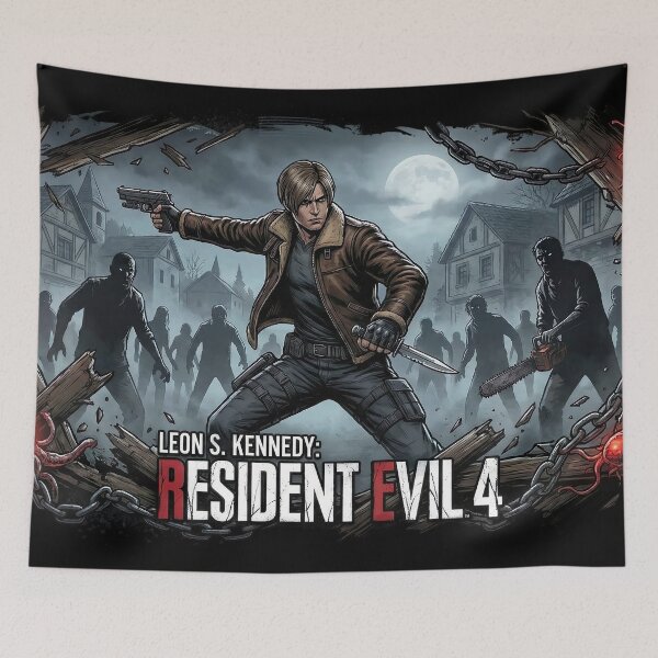 Item preview, Leon S. Kennedy RE4 Survival – Gritty Comic Style Art designed and sold by LiteTH.
