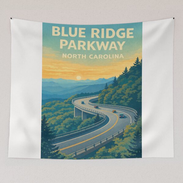 Item preview, Blue Ridge Parkway North Carolina – Linn Cove Viaduct and Pisgah National Forest designed and sold by Places On Earth.