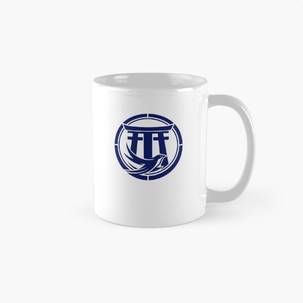 Item preview, Letter T Monogram - Torii Gate Samurai Crest (Navy Blue) designed and sold by ZenCircle.