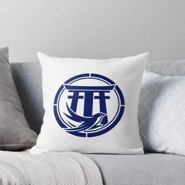 Item preview, Letter T Monogram - Torii Gate Samurai Crest (Navy Blue) designed and sold by ZenCircle.