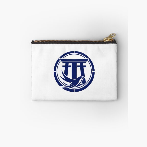 Item preview, Letter T Monogram - Torii Gate Samurai Crest (Navy Blue) designed and sold by ZenCircle.