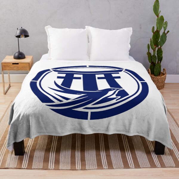 Item preview, Letter T Monogram - Torii Gate Samurai Crest (Navy Blue) designed and sold by ZenCircle.