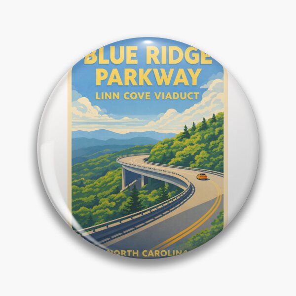 Item preview, Blue Ridge Parkway North Carolina – Linn Cove Viaduct and Grandfather Mountain designed and sold by Places On Earth.