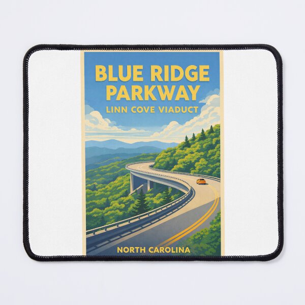 Item preview, Blue Ridge Parkway North Carolina – Linn Cove Viaduct and Grandfather Mountain designed and sold by Places On Earth.