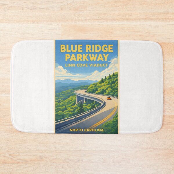 Item preview, Blue Ridge Parkway North Carolina – Linn Cove Viaduct and Grandfather Mountain designed and sold by Places On Earth.