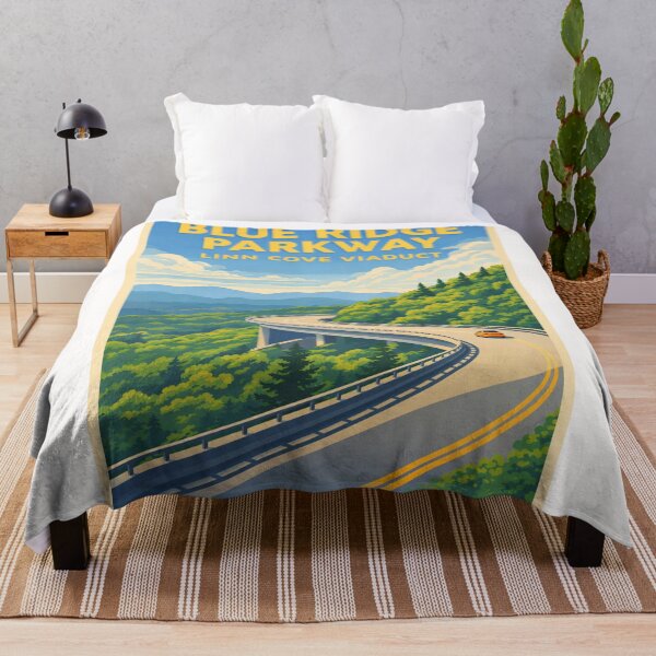 Item preview, Blue Ridge Parkway North Carolina – Linn Cove Viaduct and Grandfather Mountain designed and sold by Places On Earth.