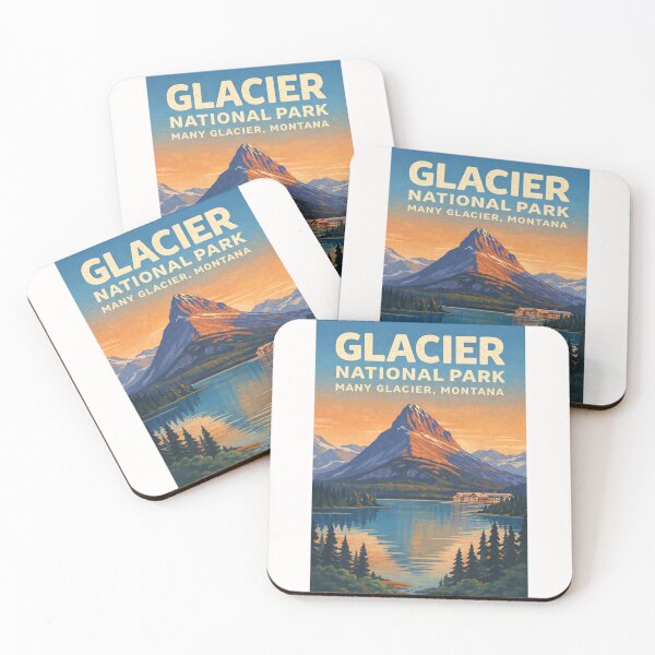 Item preview, Glacier National Park Montana – Many Glacier and Swiftcurrent Lake designed and sold by Places On Earth.