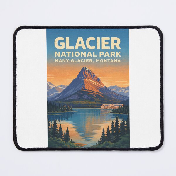 Item preview, Glacier National Park Montana – Many Glacier and Swiftcurrent Lake designed and sold by Places On Earth.