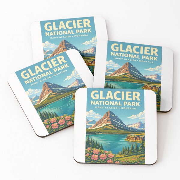 Item preview, Glacier National Park Montana – Many Glacier and Rocky Mountains designed and sold by Places On Earth.