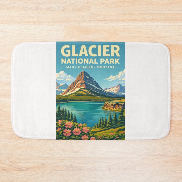 Item preview, Glacier National Park Montana – Many Glacier and Rocky Mountains designed and sold by Places On Earth.