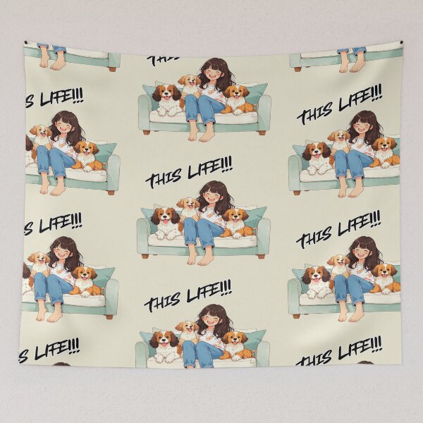 Item preview, This life, single and happy with dogs designed and sold by LiskoDesign.