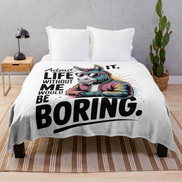Item preview, donkey - funny donkey - donkey lover - donkey humor - sassy donkey - sarcastic quote - funny quote - witty saying - snarky - attitude - cheeky - admit it - life without me would be boring  designed and sold by JansenGS.