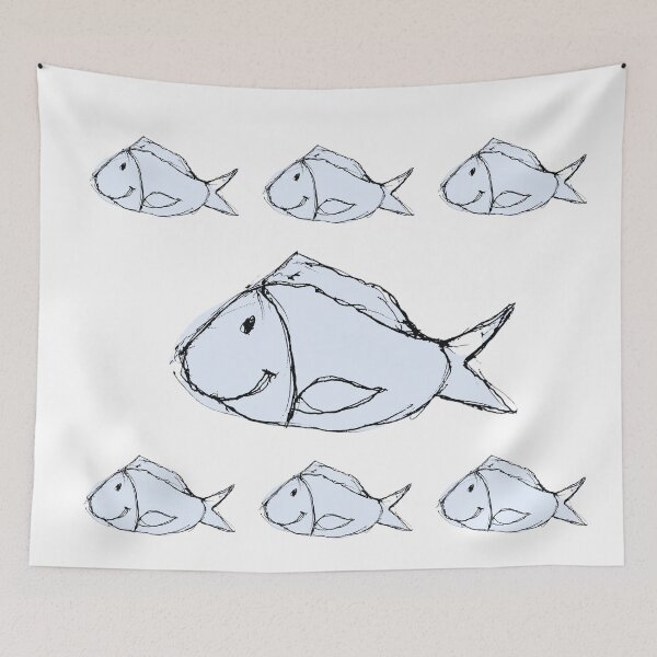 Item preview, Fish series - pen drawing designed and sold by ferjosei.