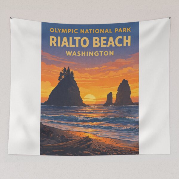 Item preview, Olympic National Park Washington – Rialto Beach Sea Stacks and Olympic Peninsula designed and sold by Places On Earth.