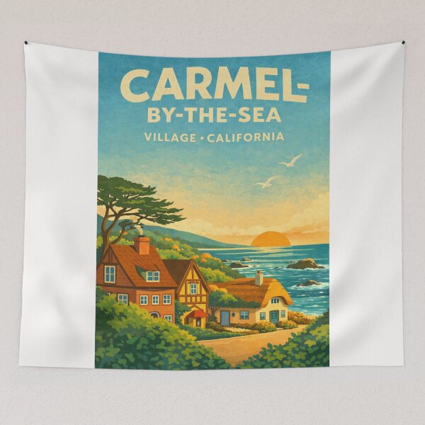 Item preview, Carmel by the Sea Village California – Monterey Peninsula and Carmel Beach designed and sold by Places On Earth.