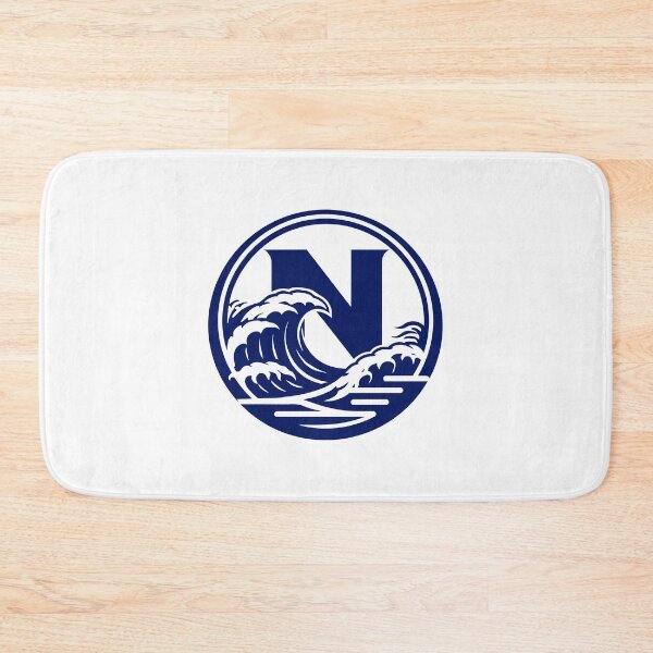 Item preview, N Monogram - Great Wave Ukiyo-e Crest (Navy Blue) designed and sold by ZenCircle.