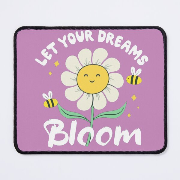 Item preview, Let Your Dreams Bloom - Cute Happy Daisy & Bees Kawaii Art designed and sold by GunnuDesigns.
