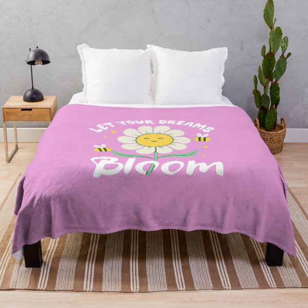 Item preview, Let Your Dreams Bloom - Cute Happy Daisy & Bees Kawaii Art designed and sold by GunnuDesigns.