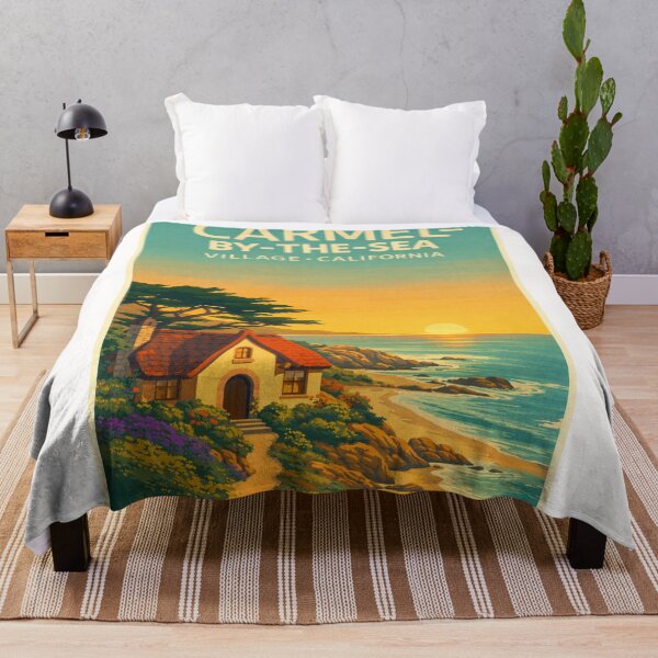 Item preview, Carmel by the Sea Village California – Carmel Beach and Point Lobos State Natural Reserve designed and sold by Places On Earth.