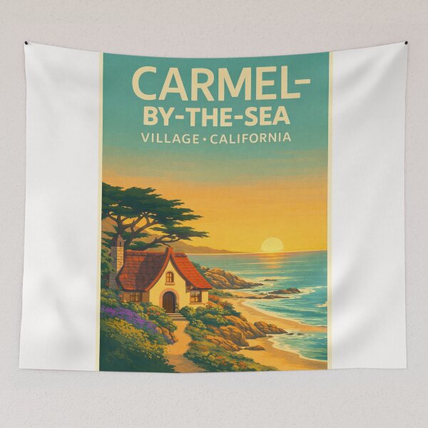 Item preview, Carmel by the Sea Village California – Carmel Beach and Point Lobos State Natural Reserve designed and sold by Places On Earth.