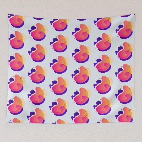 Item preview, Purple and Peach Geometric Art designed and sold by CharlottePlaceArt.
