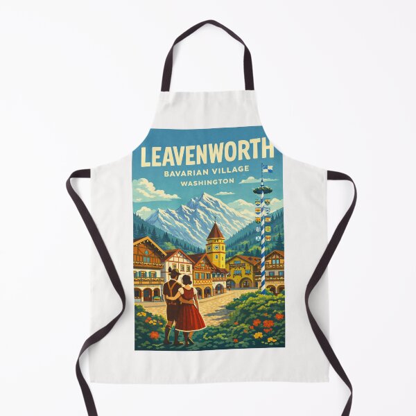 Item preview, Leavenworth Bavarian Village Washington – Cascade Mountains and Wenatchee River designed and sold by Places On Earth.