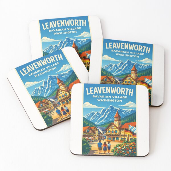 Item preview, Leavenworth Bavarian Village Washington – Cascade Mountains and Okanogan Wenatchee National Forest designed and sold by Places On Earth.