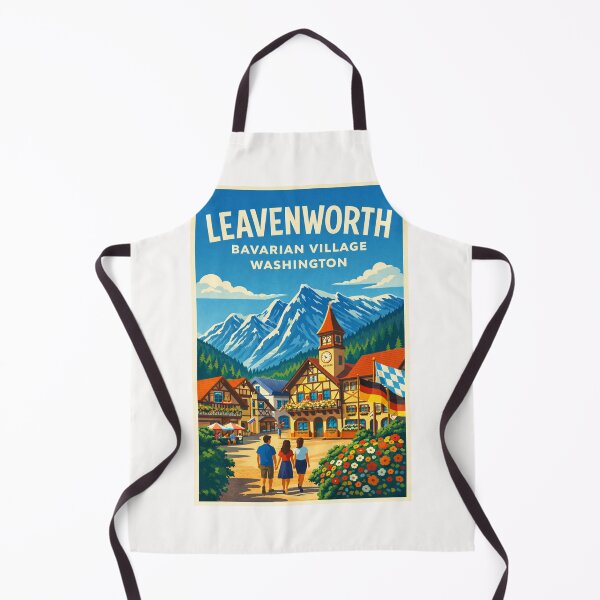 Item preview, Leavenworth Bavarian Village Washington – Cascade Mountains and Okanogan Wenatchee National Forest designed and sold by Places On Earth.