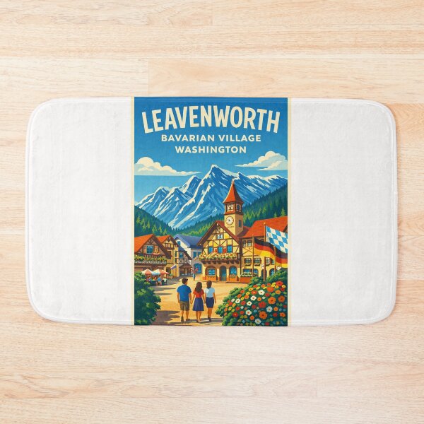 Item preview, Leavenworth Bavarian Village Washington – Cascade Mountains and Okanogan Wenatchee National Forest designed and sold by Places On Earth.
