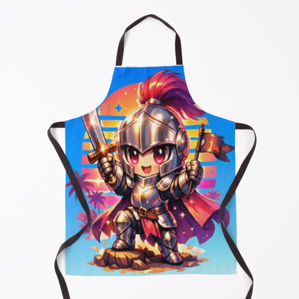 Item preview, Vaporwave Sunset Chibi Knight Sticker designed and sold by Sukapha.