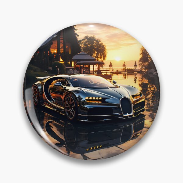 Item preview, Black Performance Car Reflecting Sunset On A Calm Lake designed and sold by RevUpDesign.