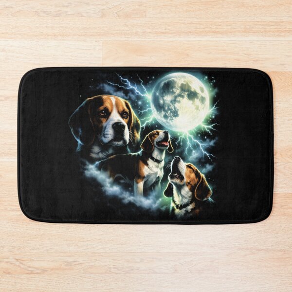 Item preview, Beagle Howling at Full Moon – Hunting Dog Night Aesthetic designed and sold by Blok45.