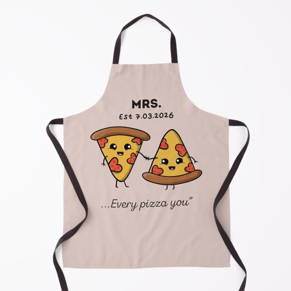 Item preview, Custom Pizza Couple Wedding Gift (Mrs.) designed and sold by LEFDDesigns.