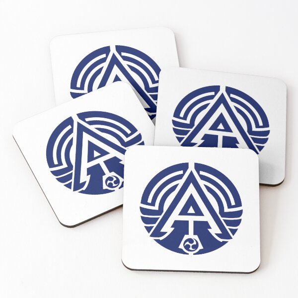 Item preview, Letter A Monogram - Arrow Samurai Crest (Navy Blue) designed and sold by ZenCircle.