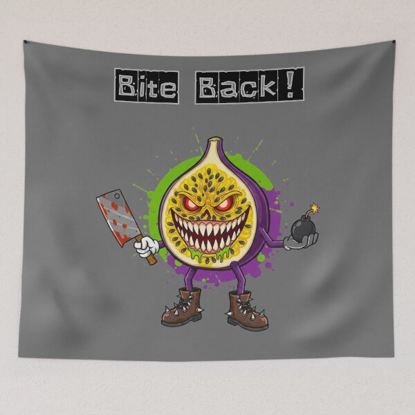 Item preview, Pscho Passion Fruit- Edgy Evil Food Streetwear designed and sold by MBBialyPiksel.
