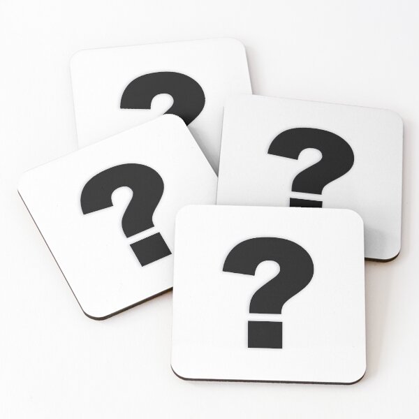 Item preview, QUESTION MARK — Black Minimal Bold Type Statement designed and sold by WORDPAUSE.