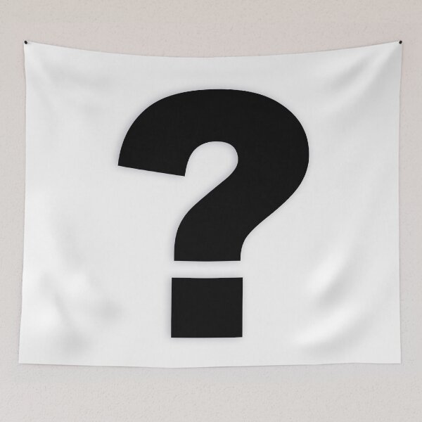 Item preview, QUESTION MARK — Black Minimal Bold Type Statement designed and sold by WORDPAUSE.
