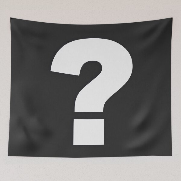 Item preview, QUESTION MARK — White Minimal Bold Type Statement designed and sold by WORDPAUSE.