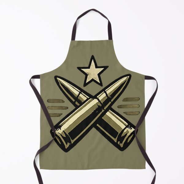 Item preview, Golden Crossed Bullets with Star – Military Emblem Design designed and sold by myforestfog.
